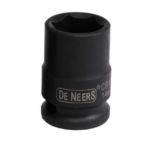 De Neers Drive Socket Impact 6.3mm (1/4) Black 15mm (10pc)