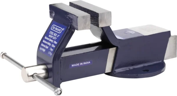 De Neers All Steel Bench Vise Fixed Base 100mm-4