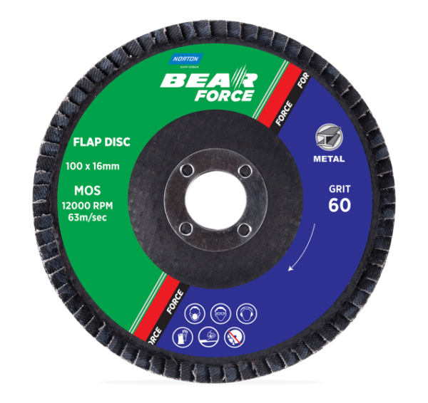 Norton Bear Force Flapdisc 4" #80 (20pc)