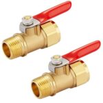 Techno MINIATURE BRASS B/V F03-H03 1018 SERIES BRASS BALL VALVE FEMALE THREAD 3/8" HOSE 10MM (5pc)
