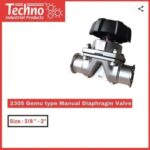 Techno Manual 2305 Gemu Type Manual Diaphram Valve 3/8" (1pc)