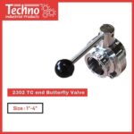 Techno Manual 2302 TC End Butterfly Valve 1" (1pc)